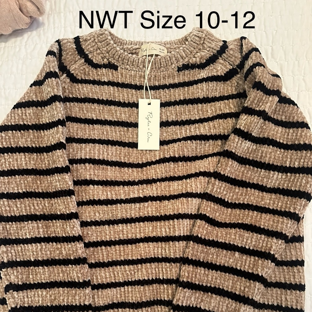NWT Rylee & Cru Chenille Sweater Size 10-12